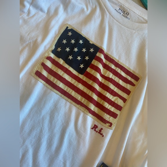 Ralph Lauren Big Boys Flag tee Large (14/16) NWT - Picture 2 of 3